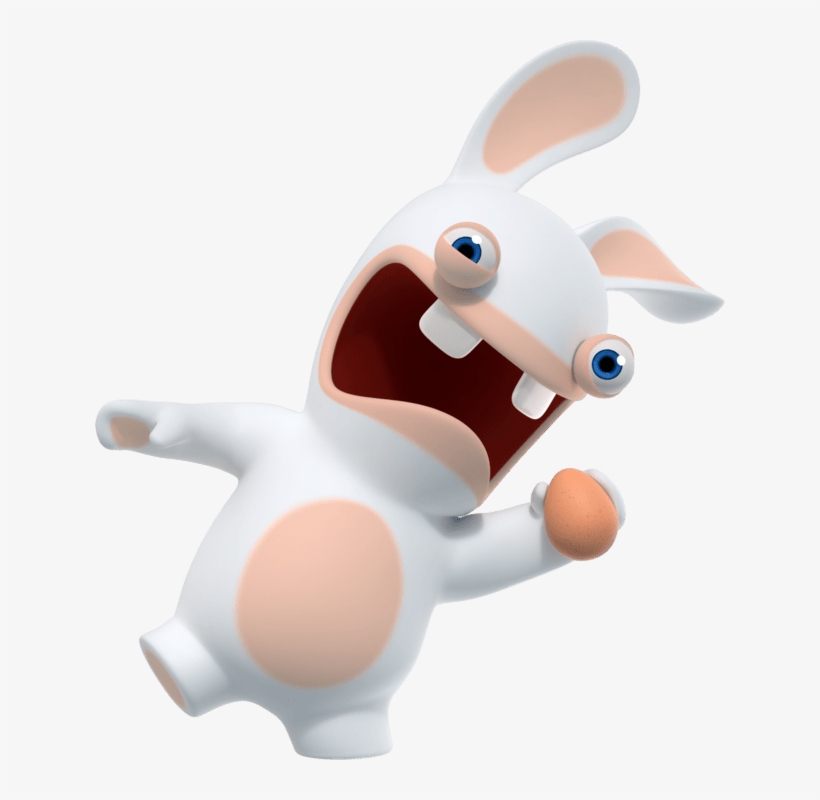 Rabbid Holding Egg Png - Rabbids Transparent Background, transparent png download