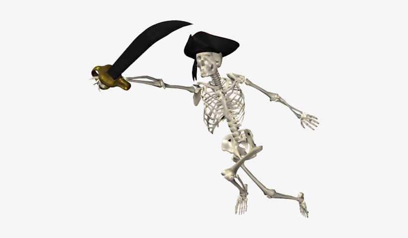 Pi-66 - Skeleton Pirate Clipart, transparent png download