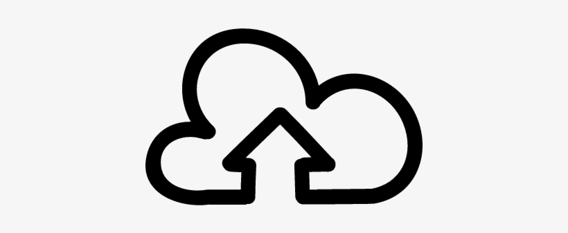 Upload Hand Drawn Interface Symbol Of An Up Arrow In - Icon, transparent png download