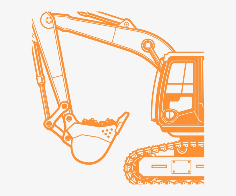 Excavator Digger Kids Wall Murals - Excavator Wall Sticker Big Digger Excavator, transparent png download