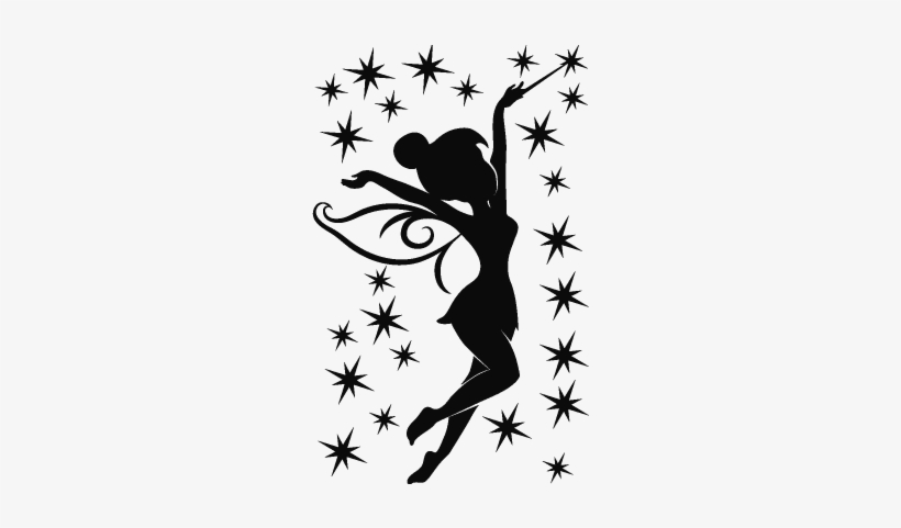 Pics For Gt Tinkerbell Silhouette Tattoo Marathon Tatts - Silhouette Tinkerbell, transparent png download