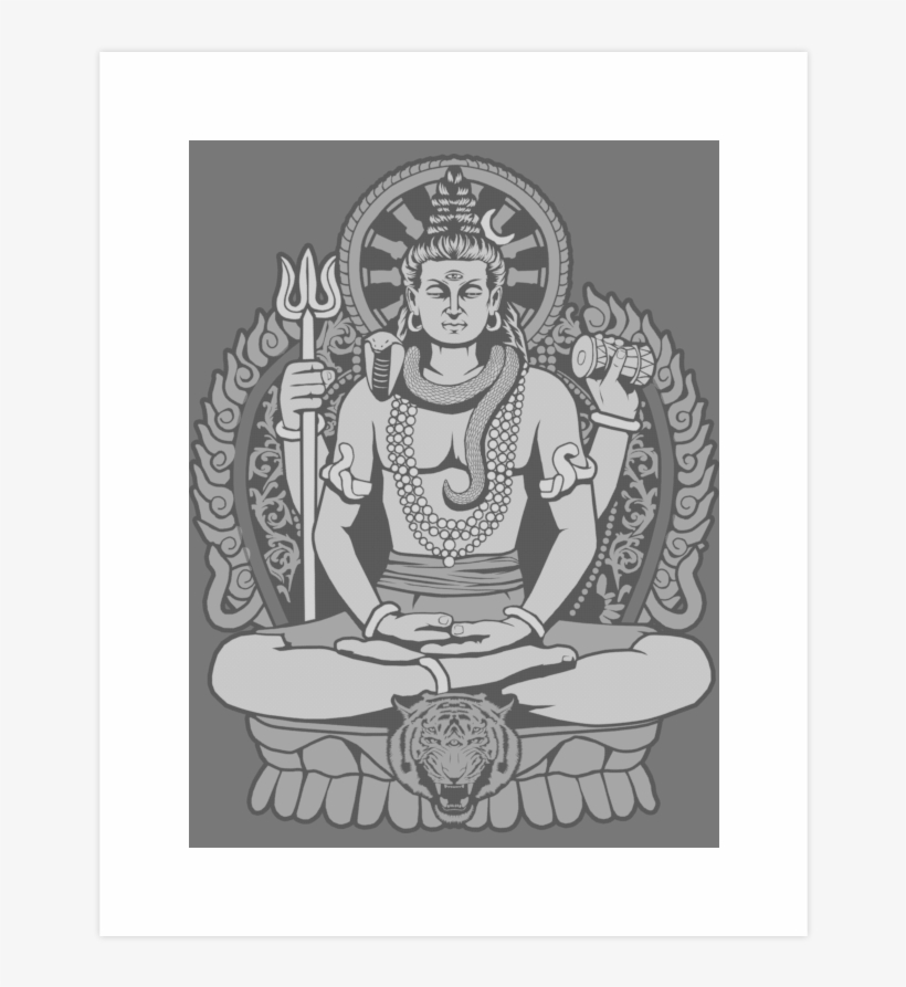 Lord Shiva Art Print - T Shirt Designs Around Lord Shiva, transparent png download