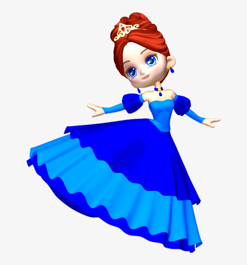 Princess In Blue Poser Png Clipart By Clipartcotttage - Princess Clipart Free Png, transparent png download