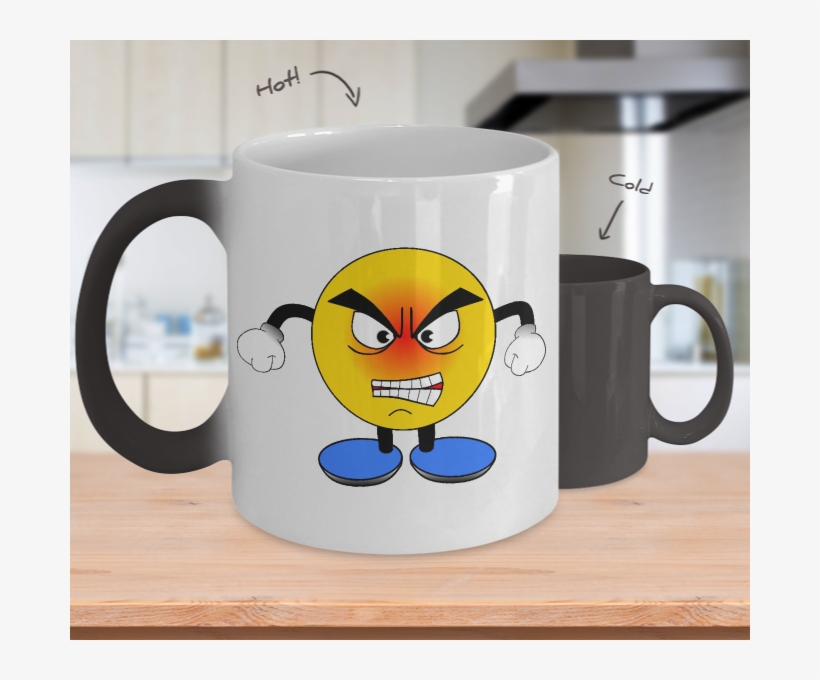 Angry Emoji Mug Color Changing Coffee Mug - Panama Jungle Warfare School Logo, transparent png download