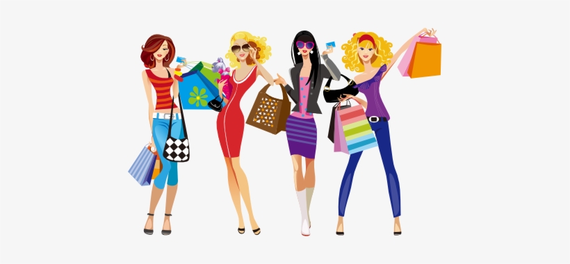 Shopping Free Download Png - Shopping Girl, transparent png download