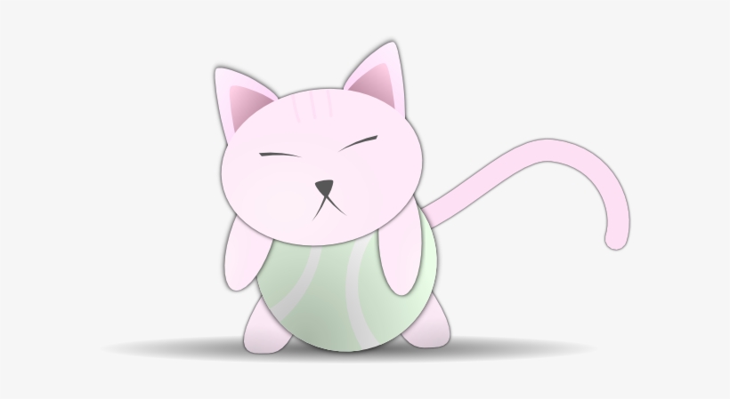 Kitty On Tennis Ball Svg Clip Arts 600 X 369 Px, transparent png download