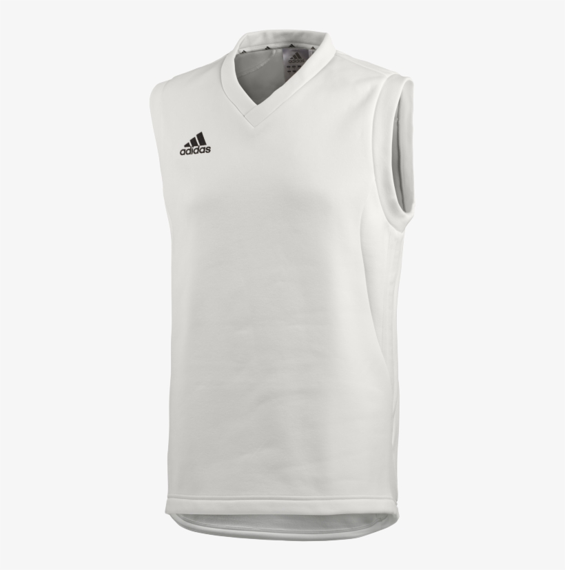 2018 Adidas Junior Sleeveless Playing Sweater - Cricket Whites, transparent png download