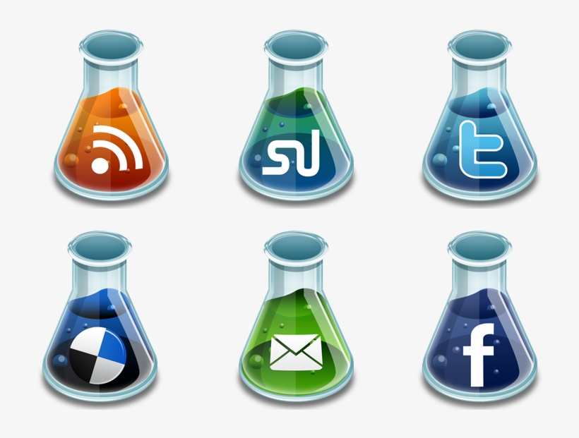 Social Media Beakers - Social Media Icons, transparent png download