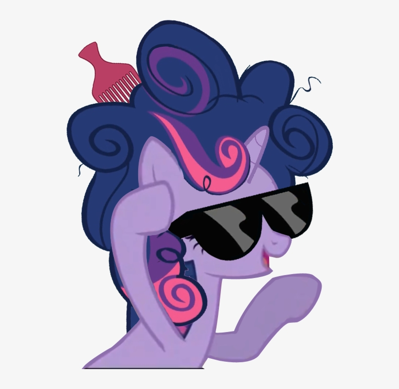 Afro, Comb, Hair Pick, Safe, Sunglasses, Twilight Sparkle - Twilight Sparkle Afro, transparent png download