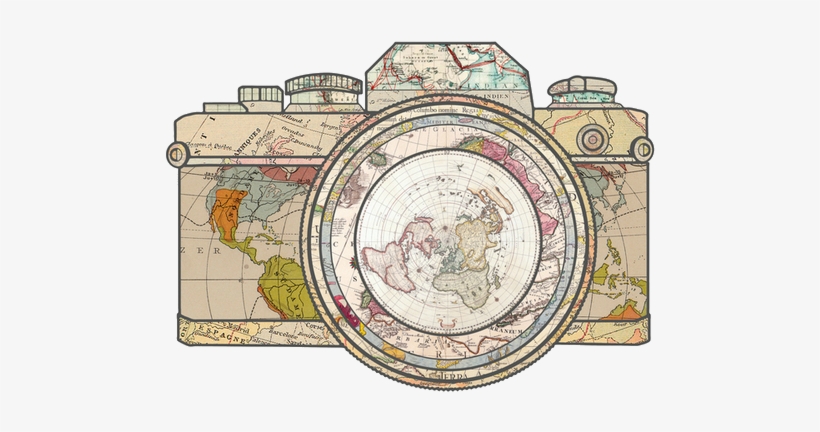 Treat Yo Self - Buyenlarge 'polar Projection Map Of The World', transparent png download