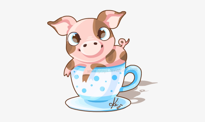 28 Collection Of Teacup Pig Clipart - Teacup Pig Cartoon, transparent png download