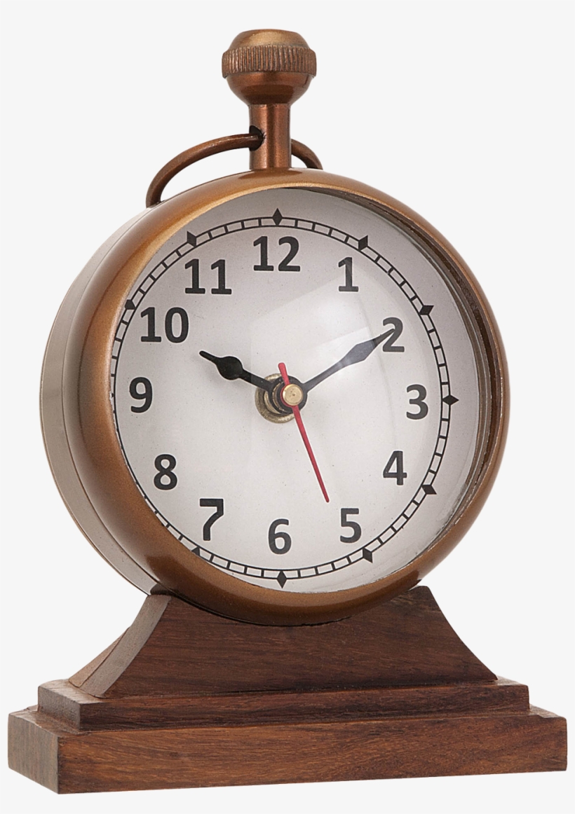 Wooden Alarm Clock Png Image - Table Clock Png, transparent png download