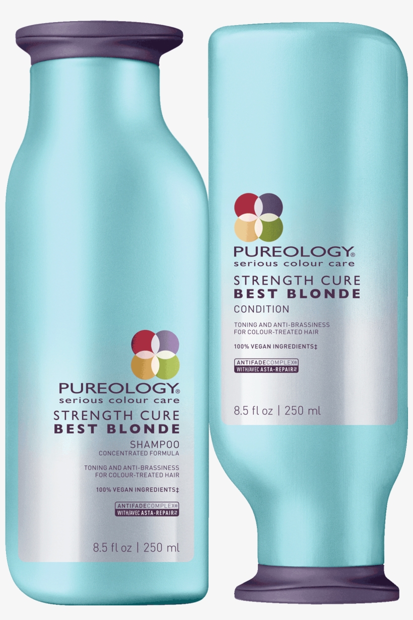 Pureology Strength Cure Best Blonde Purple Shampoo - Pureology Clean Volume Shampoo, transparent png download