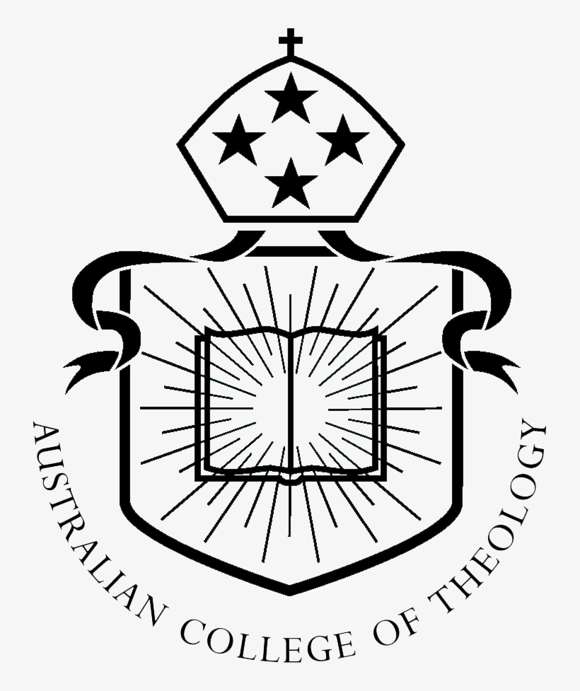 Act Logo Monochrome With Writing - Australian College Of Theology, transparent png download