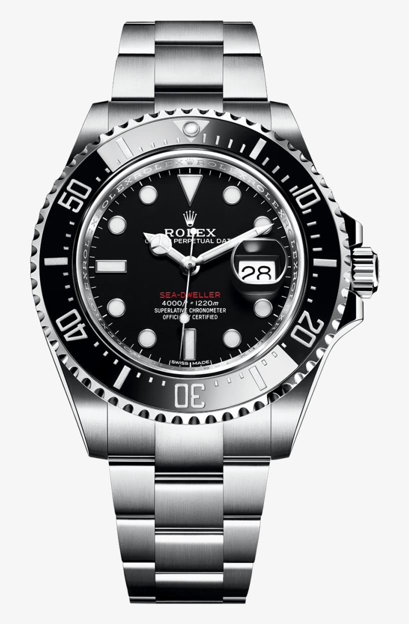 Rolex 2017 Sea Dweller - Rolex Sea Dweller Black 126600, transparent png download