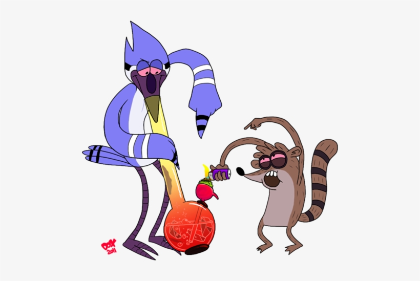 Clipart Info - Mordecai And Rigby Weed, transparent png download