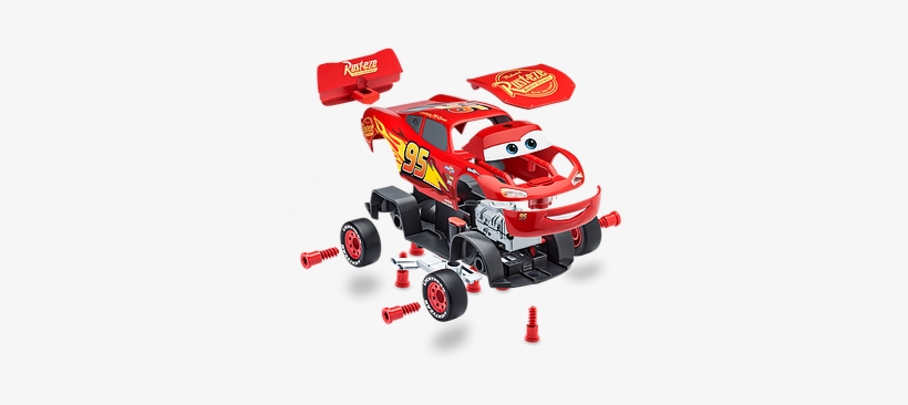 Easy Touch Hood Activates The Light Up Headlights And - Lightning Mcqueen Junior Kit, transparent png download