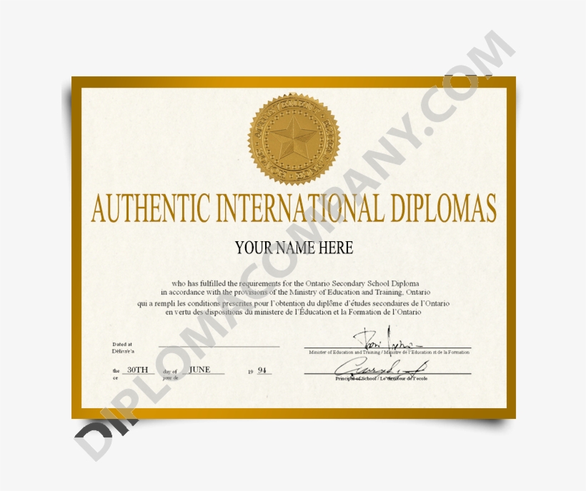 Fake International Diploma - Us High School Certificate, transparent png download