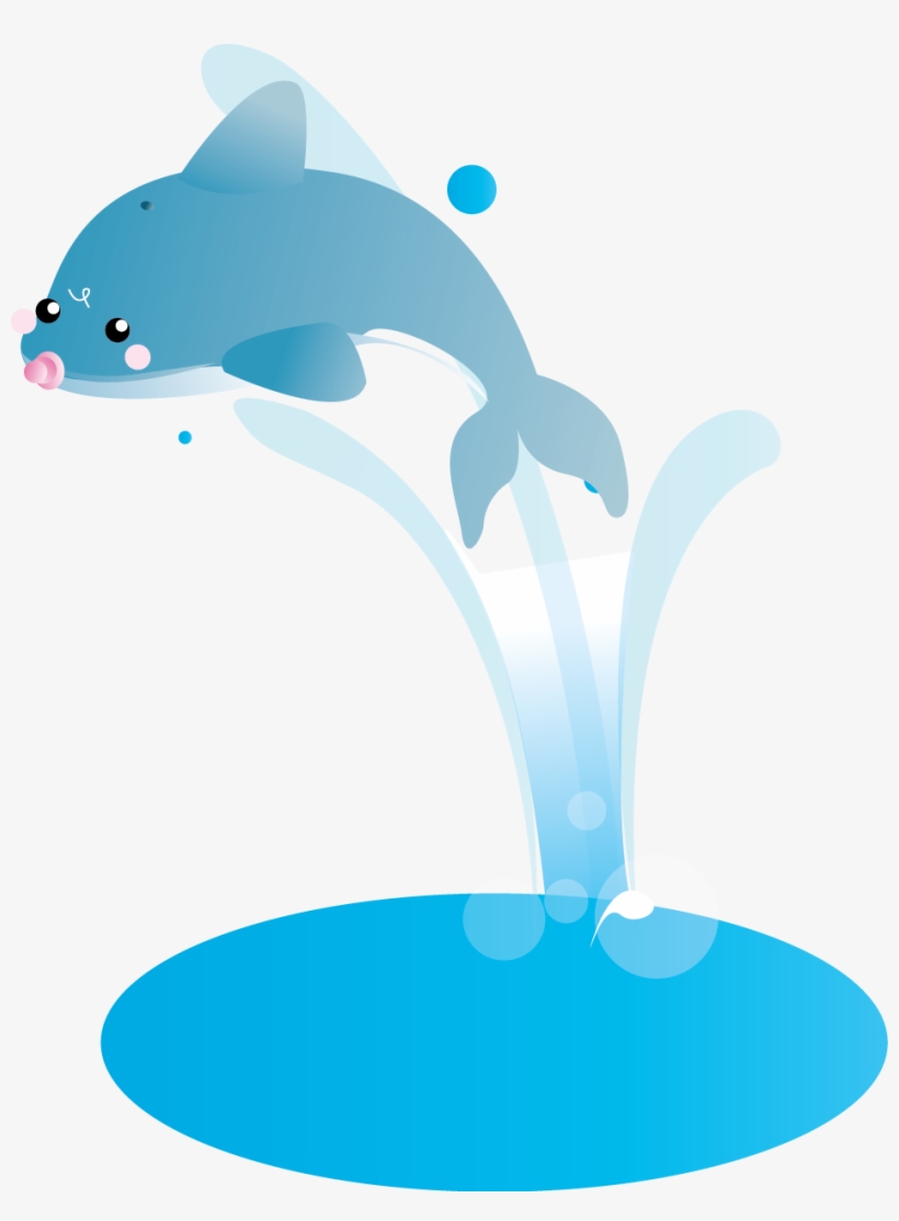 Dolphin Free To Use Cliparts - Dolphin Jumping Png Cartoon, transparent png download