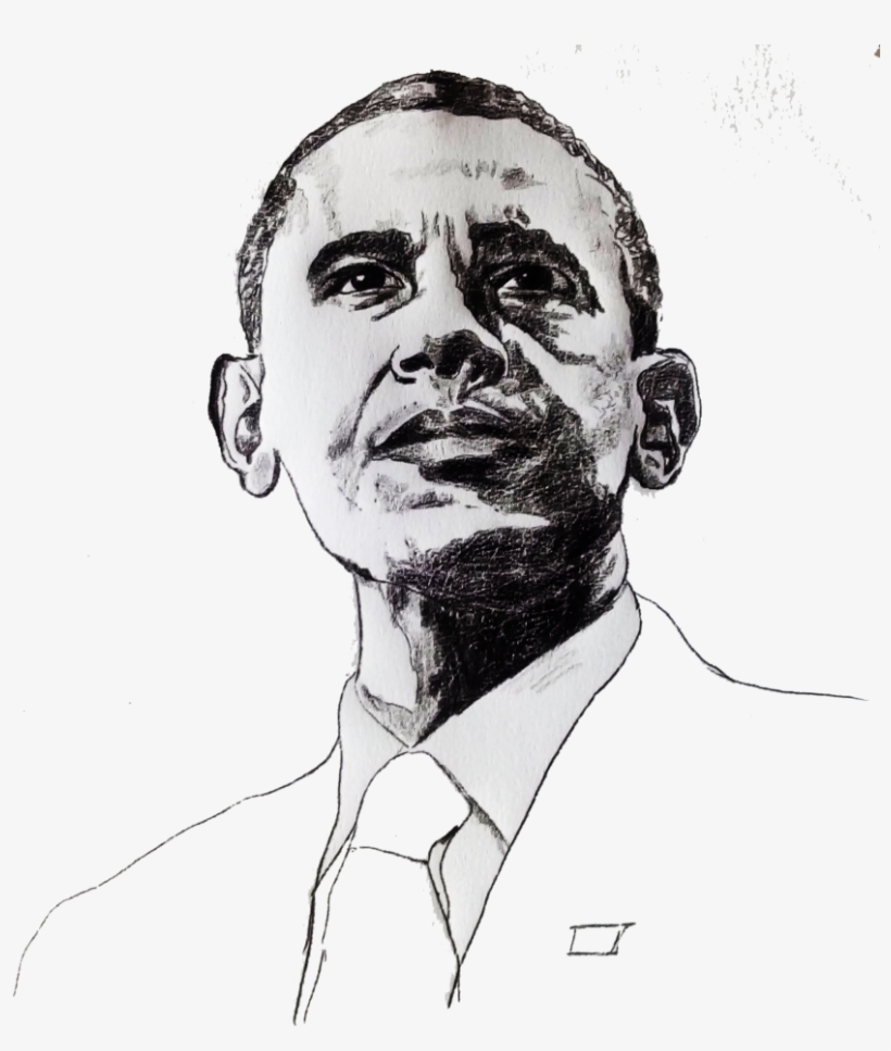 Barack Obama - Sketch, transparent png download