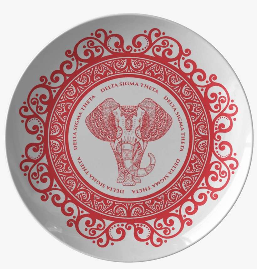 Delta Sigma Theta Plate - Ganpati Mandal Logo Design, transparent png download