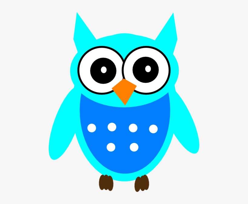 Cute Blue Owl Svg Clip Arts 498 X 595 Px, transparent png download