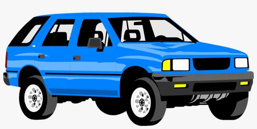Blue Car Clipart Suv - Blue Suv Clip Art, transparent png download
