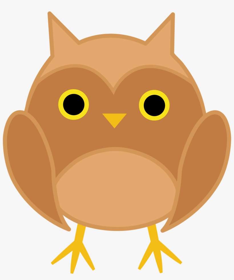 Free Cute Owl Clip Art - Brown Owl Clip Art, transparent png download