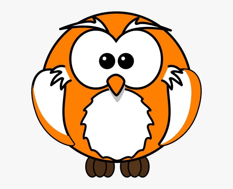 Orange Owl Svg Clip Arts 600 X 585 Px, transparent png download