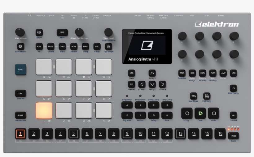 Desc - Images - Elektron Analog Rytm Mk2, transparent png download