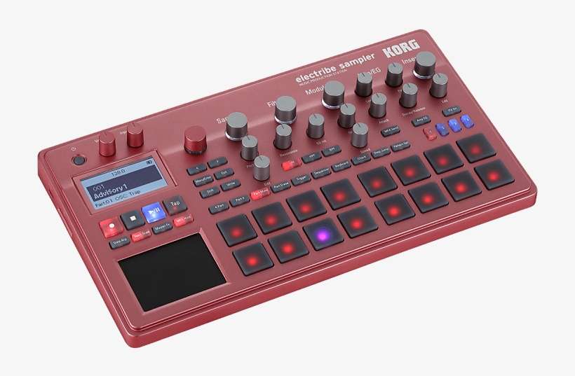 Korg Electribe Sampler Music Production Station Beat - Korg Electribe 2 Sampler Red, transparent png download