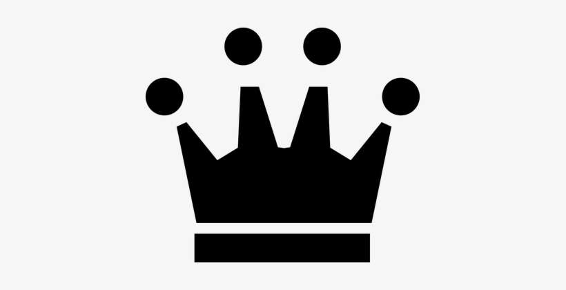 Crown Black Silhouette Symbol Isolated Des - Circle, transparent png download