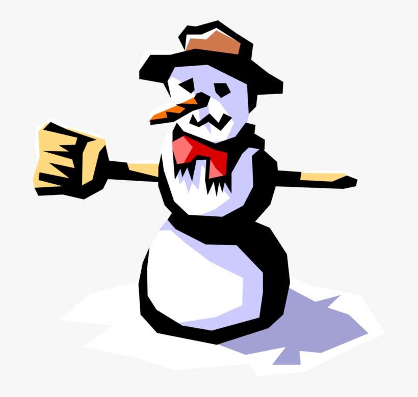 Vector Illustration Of Snowman Anthropomorphic Snow - Christmas Day, transparent png download