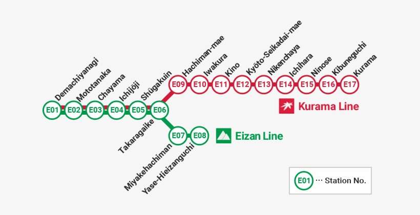Eizan Line - Map, transparent png download