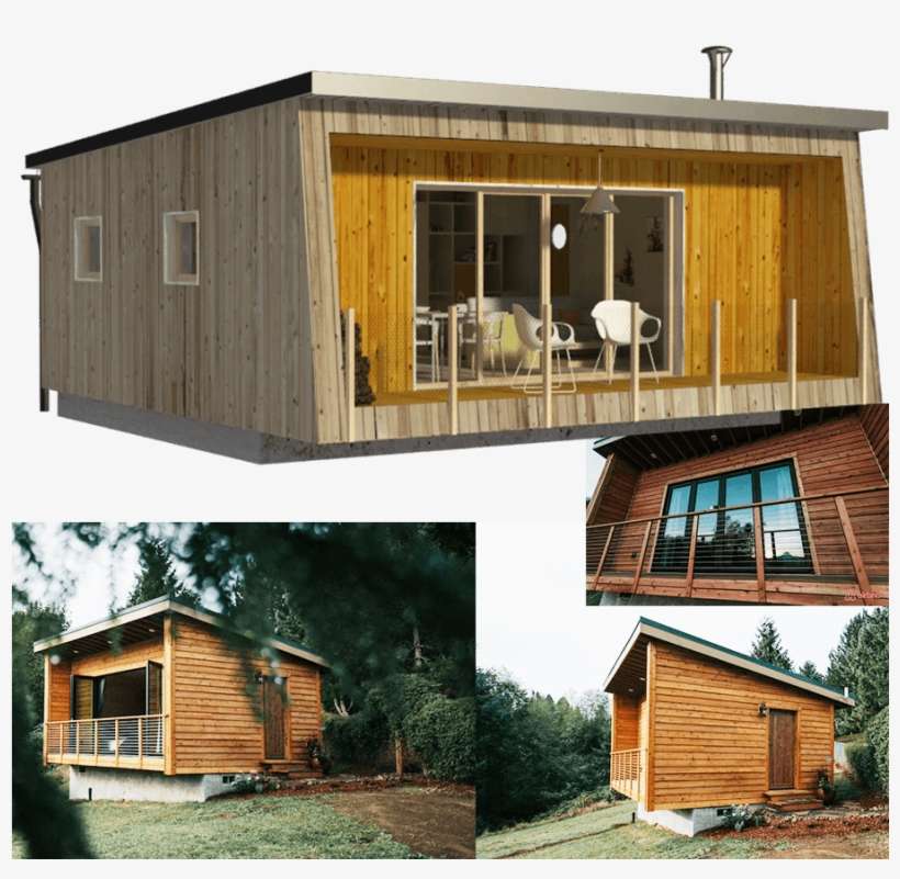 Small Flat Roof House - House, transparent png download