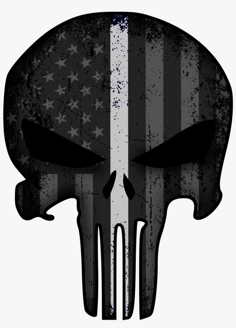 Punisher Thin White Line Decal - Thin White Line Punisher, transparent png download
