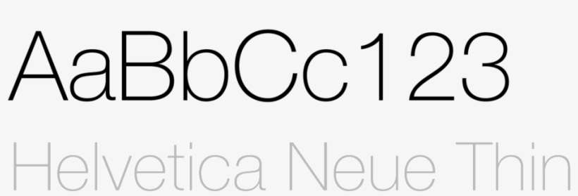 Typeface Helvetica Neue Thin - Black Letter, transparent png download
