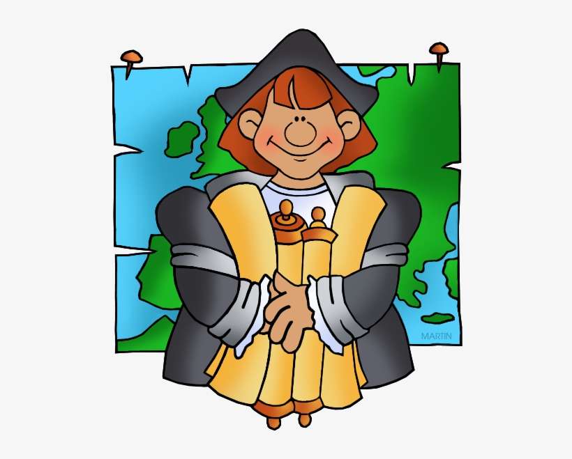 Columbus With Maps - Christopher Columbus Clipart, transparent png download