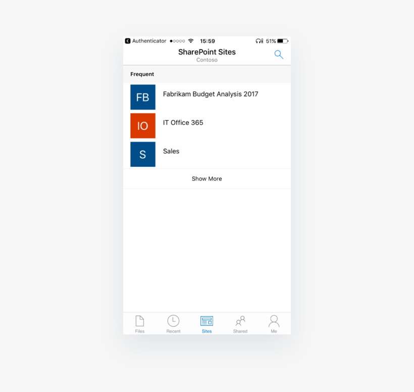 Sharepoint Team Sites In Onedrive For Business Mobile - Sharepoint, transparent png download