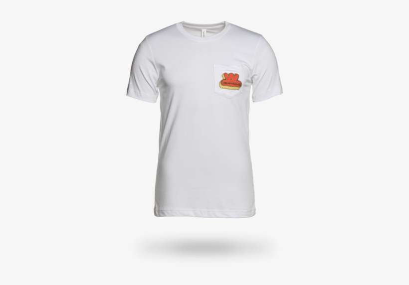 White Short Sleeve Pocket Tee - Pocket Tee Png, transparent png download