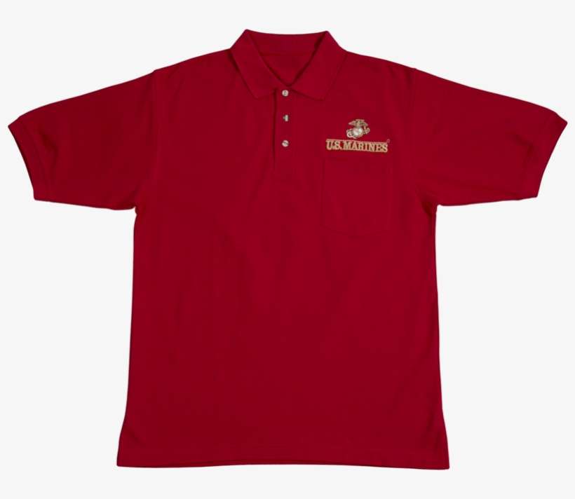 Golf Shirts - Pocket - Marines Red - Shirt, transparent png download