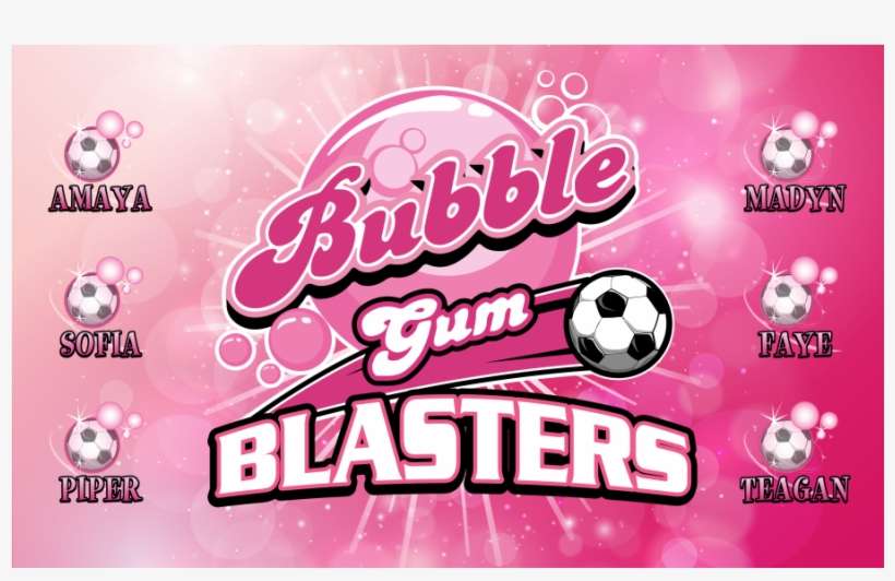 3'x5′ Vinyl Banner - Bubblegum Blasters, transparent png download