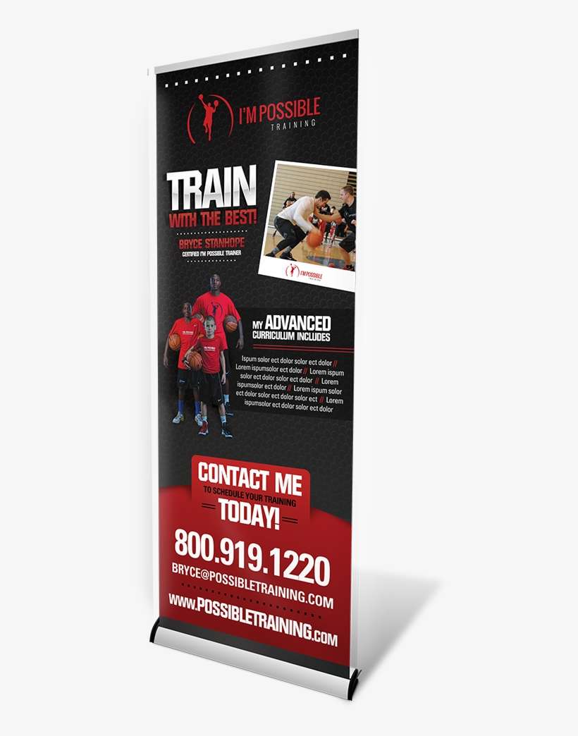 Official I'm Possible Training Retractable Banner - Banner, transparent png download