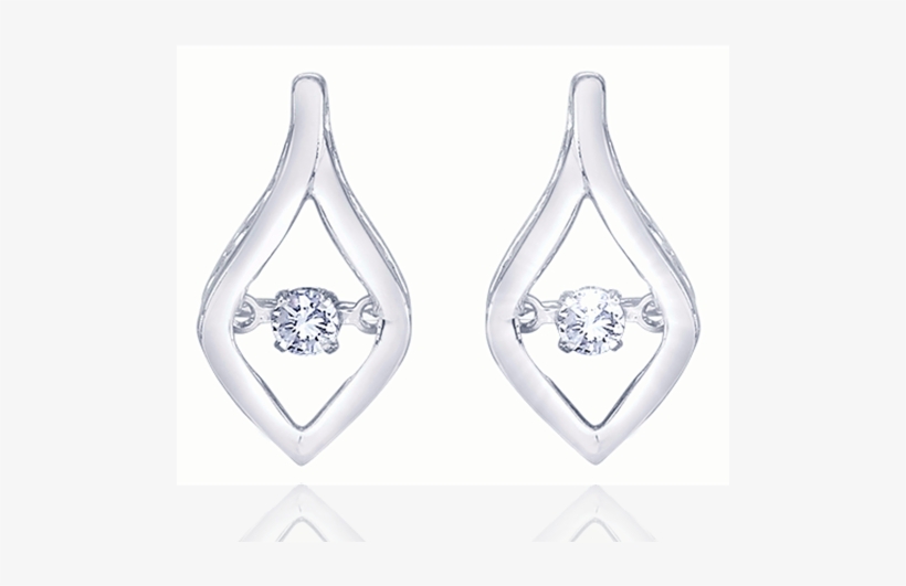 Picture Of Ezp-10182 - Silver 1/6 Ctw Heartbeat Collection Earring, transparent png download