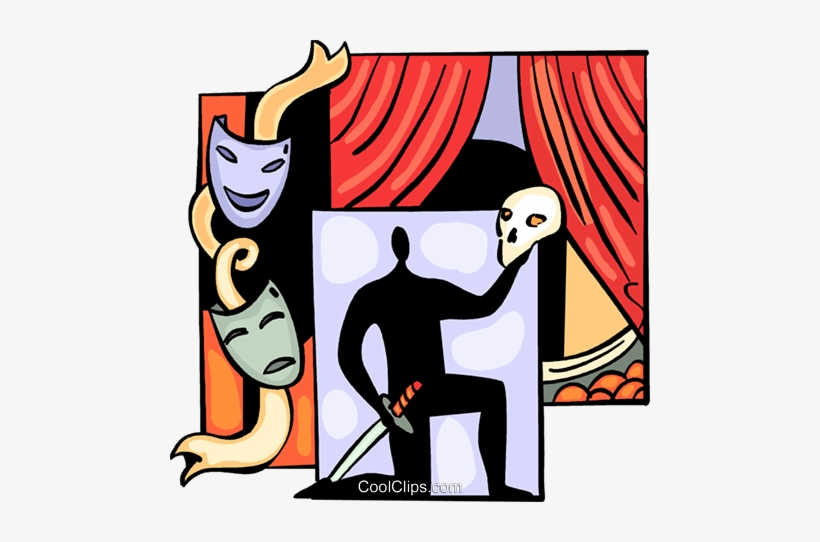 Actor Performing Hamlet Royalty Free Vector Clip Art - Clipart Attore, transparent png download