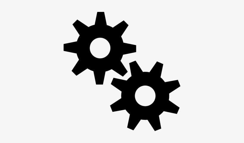 Two Gears Vector - Duas Engrenagens, transparent png download