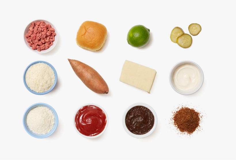 Smoky Cheeseburgers With Elote-style Sweet Potatoes - Potato Wedges, transparent png download