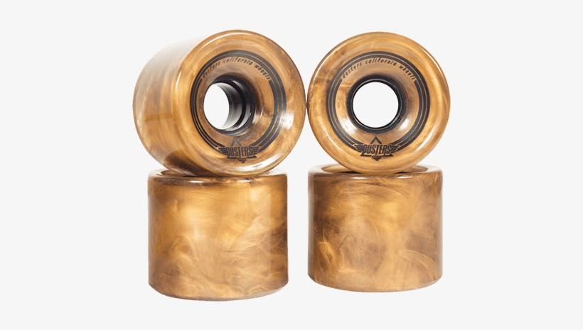 Dusters Swirl Gold 65mm 83a Cruiser Wheels - Gold Skateboard Wheels, transparent png download