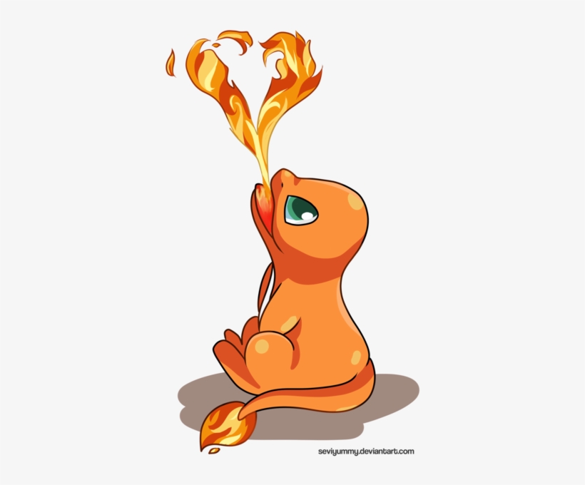 Flame Heart By Seviyummy - Cute Charmander, transparent png download