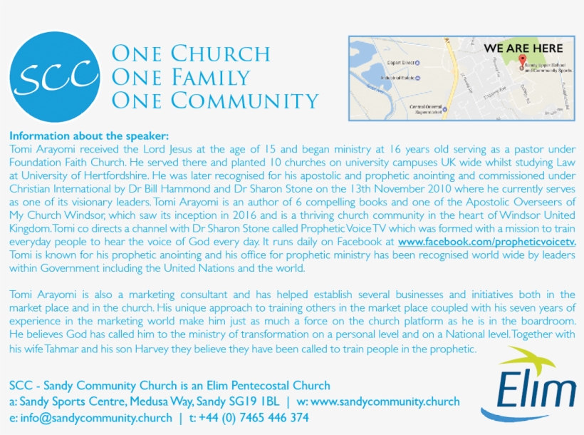 Special Guest Tomi Arayomi - Elim Church, transparent png download